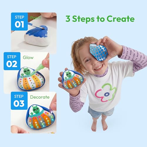 JOYIN Rock Painting Arts & Crafts Kit for Kids
