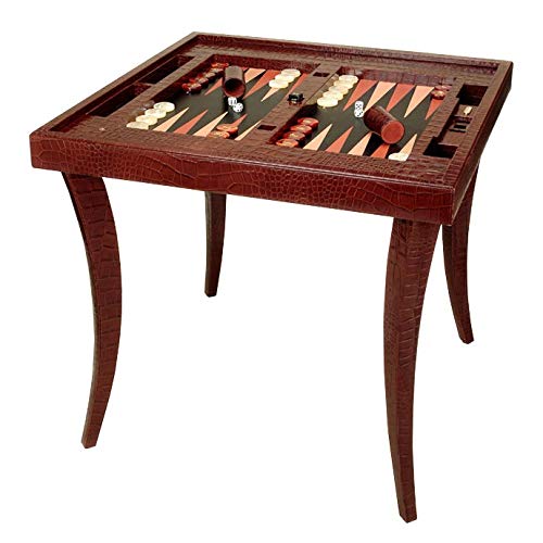Bello Games Maranzano Leather Chess & Backgammon Table