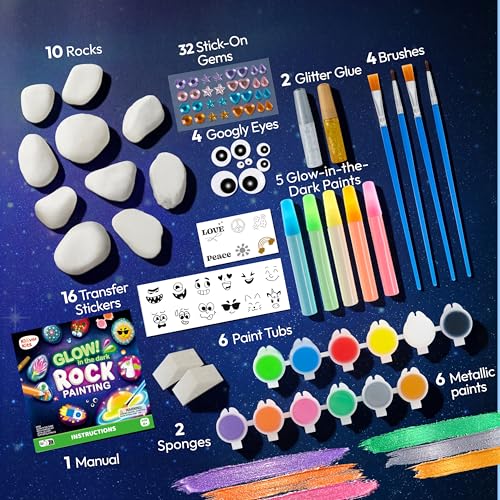 JOYIN Rock Painting Arts & Crafts Kit for Kids