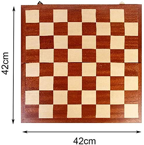 42 cm Solid Wood Folding Chess & Puzzle Game Board