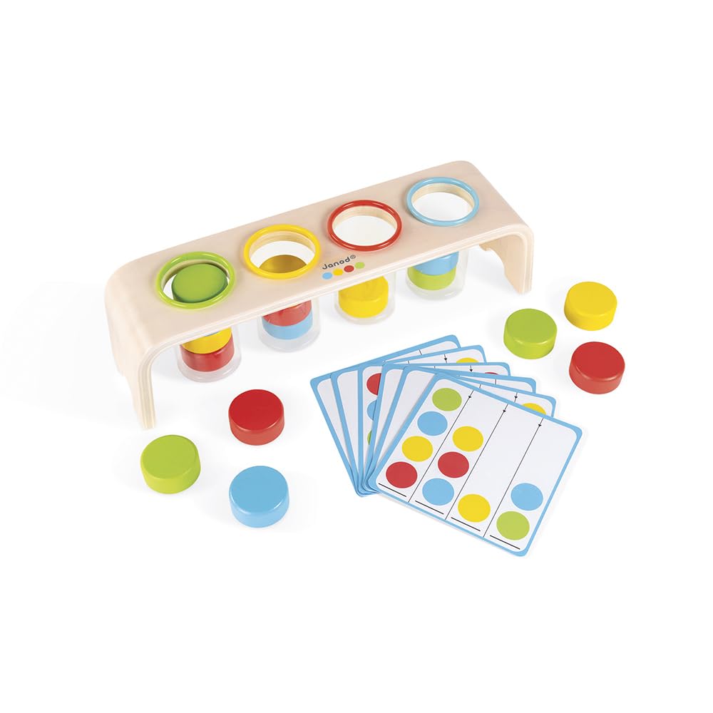Janod Essentials Wooden Color Sorting Puzzle for Ages 2+