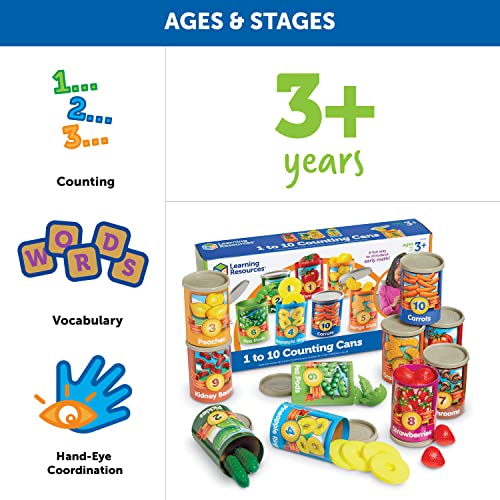 Learning Resources One-to-Ten Counting Cans Set
