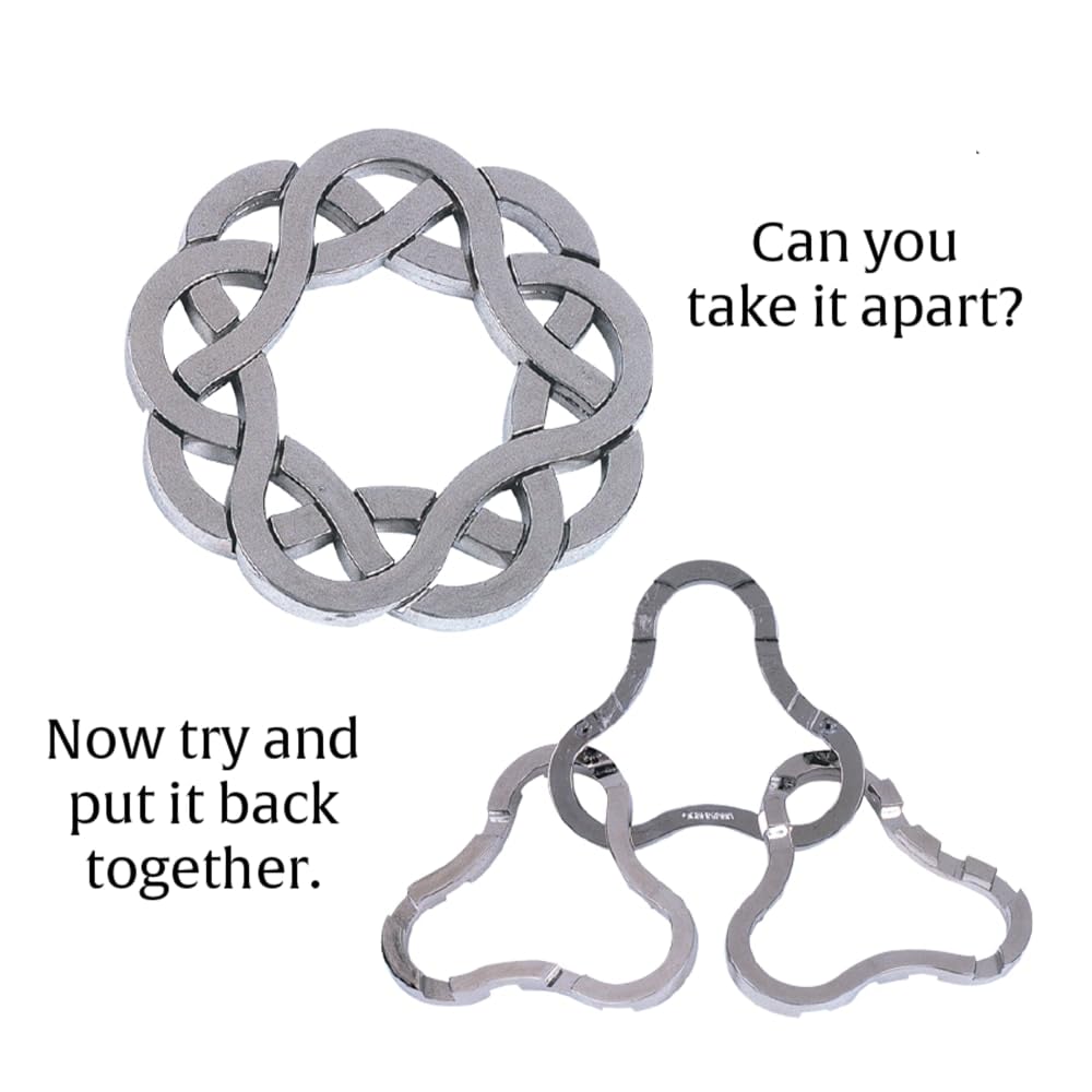 Bepuzzled Hanayama Level 4 Cast Metal Brainteaser Puzzle