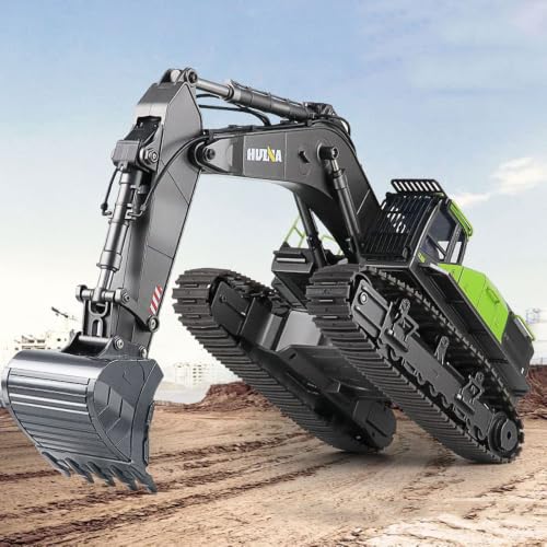 JGSMYXGS 1:14 RC Excavator with Metal Bucket & LED Lights