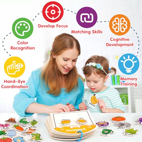 MUONE Montessori Color Sorting Busy Book for Ages 2–4