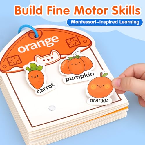 MUONE Montessori Color Sorting Busy Book for Ages 2–4