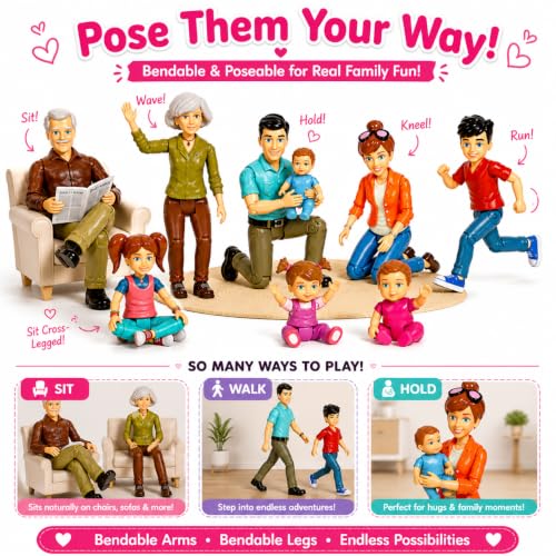Beverly Hills Sweet Li'l Family Dollhouse Figure Set
