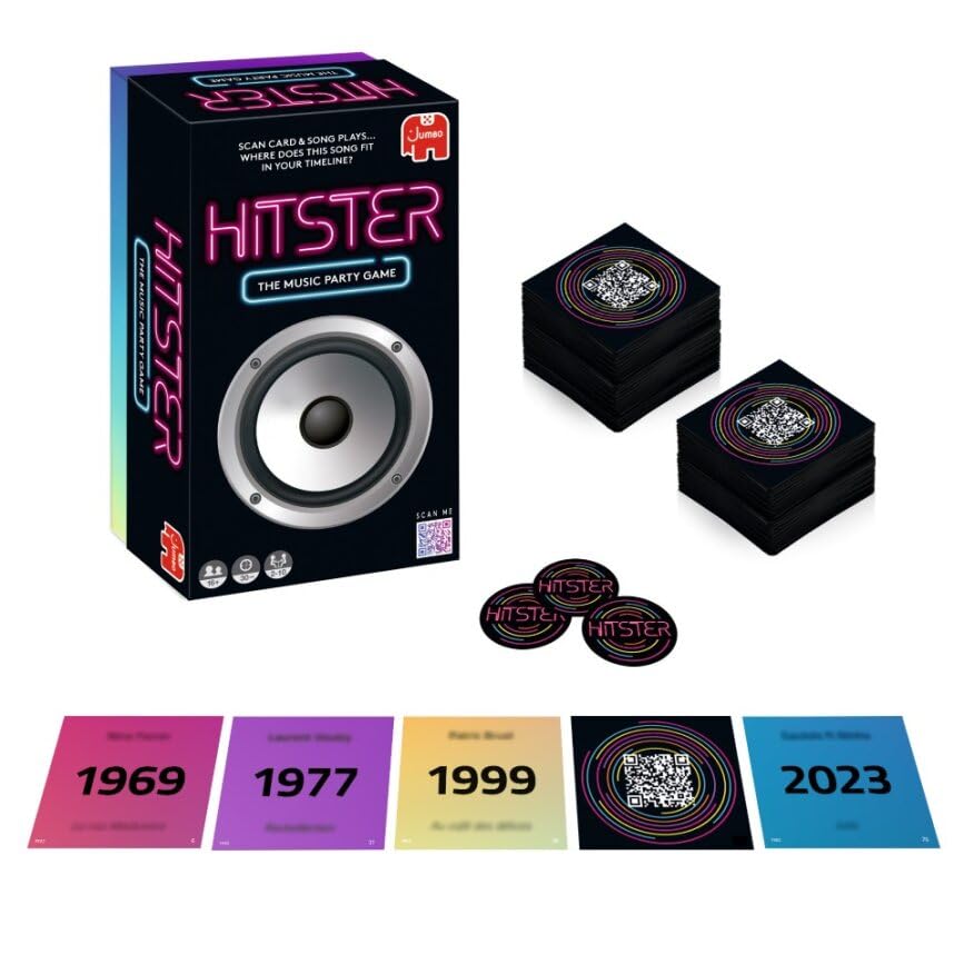 Jumbo Hitster Music Party Quiz Card Game for 2–10 Players