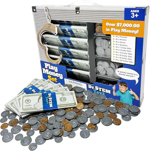 Dr. STEM Toys Cash Register & 400-Piece Play Money Set