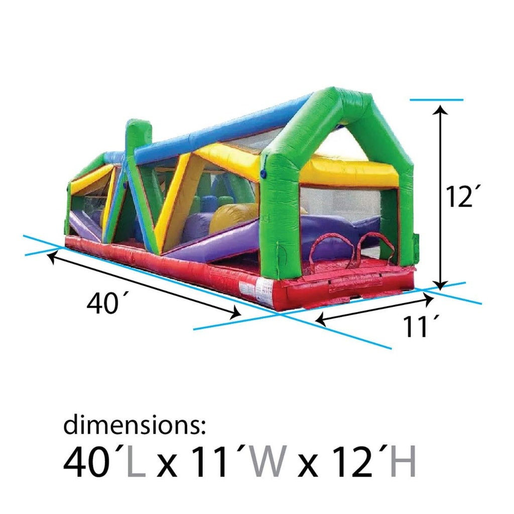 Retro Radical Run 40-Foot Inflatable Obstacle Course