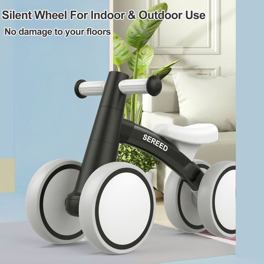 SEREED 4-Wheel Baby Balance Bike for Ages 12–24 Months