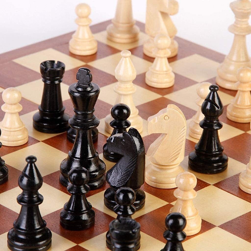 42 cm Solid Wood Folding Chess & Puzzle Game Board