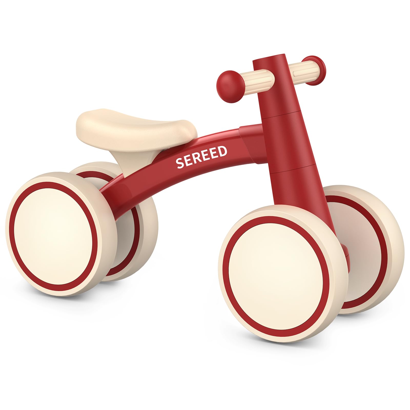 SEREED 4-Wheel Baby Balance Bike for Ages 12–24 Months