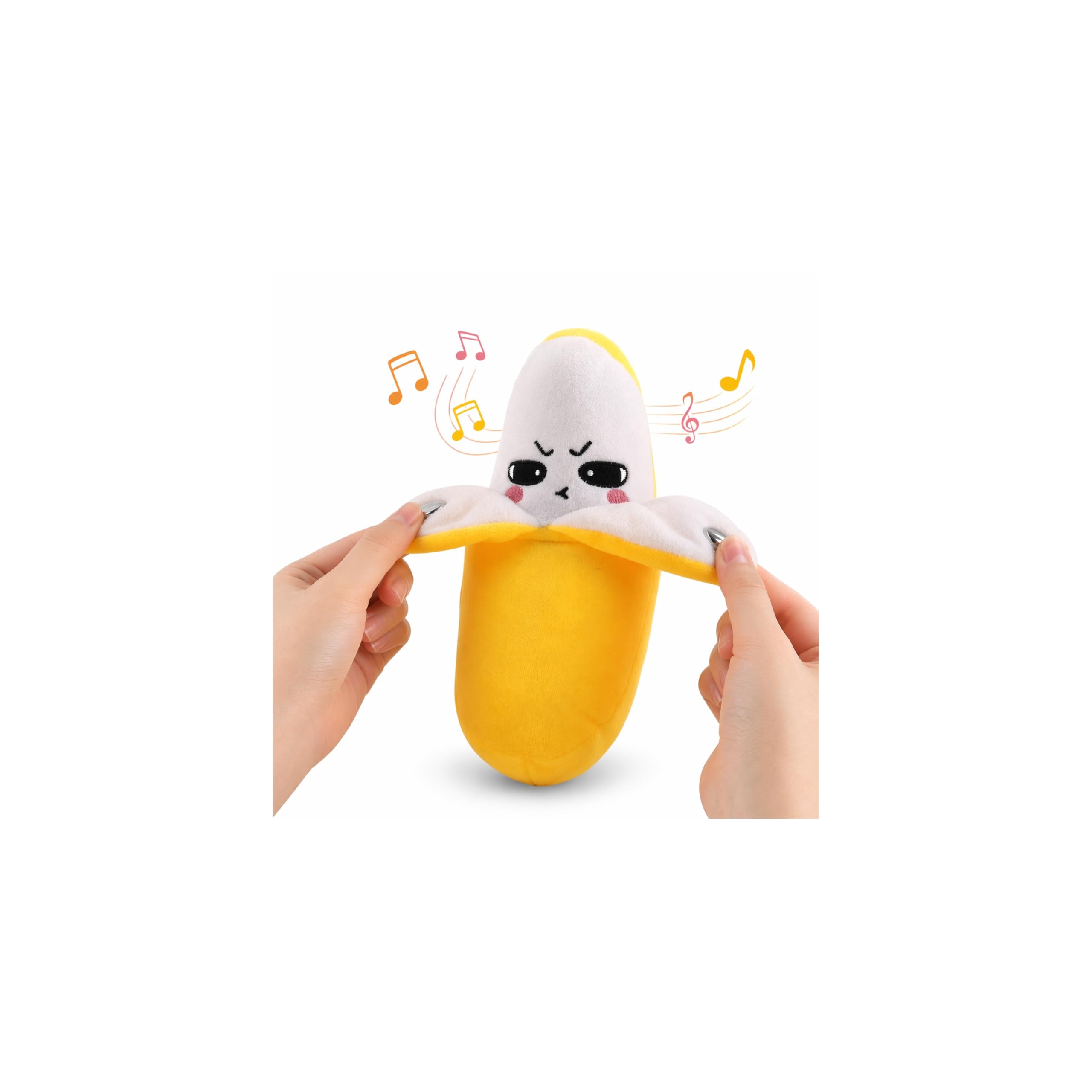 DoddyFun 8-Inch Musical Banana Sensory Plush Toy