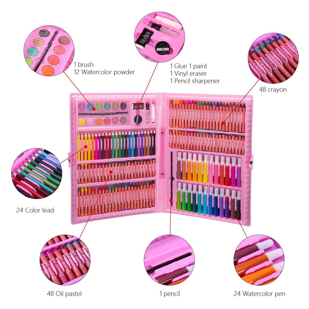 SWDIIWB 168-Piece Kids’ Drawing & Coloring Art Set