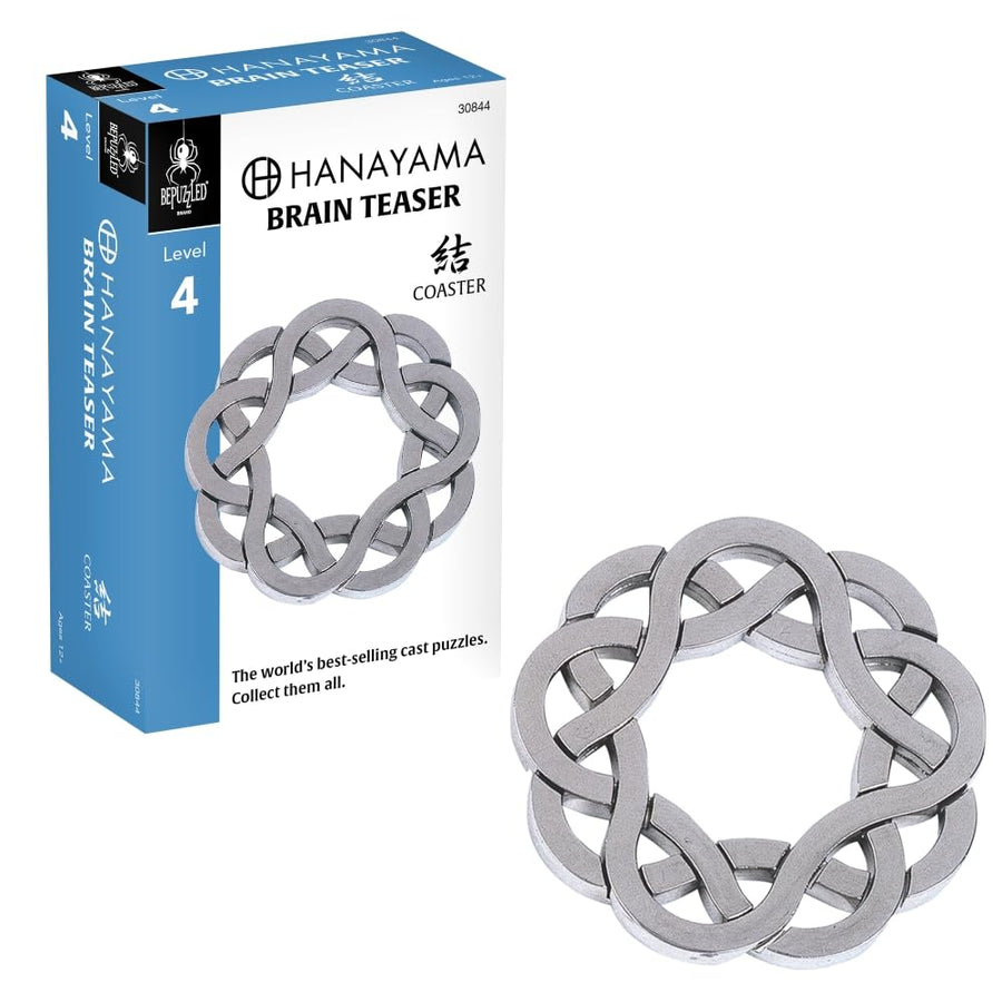 Bepuzzled Hanayama Level 4 Cast Metal Brainteaser Puzzle