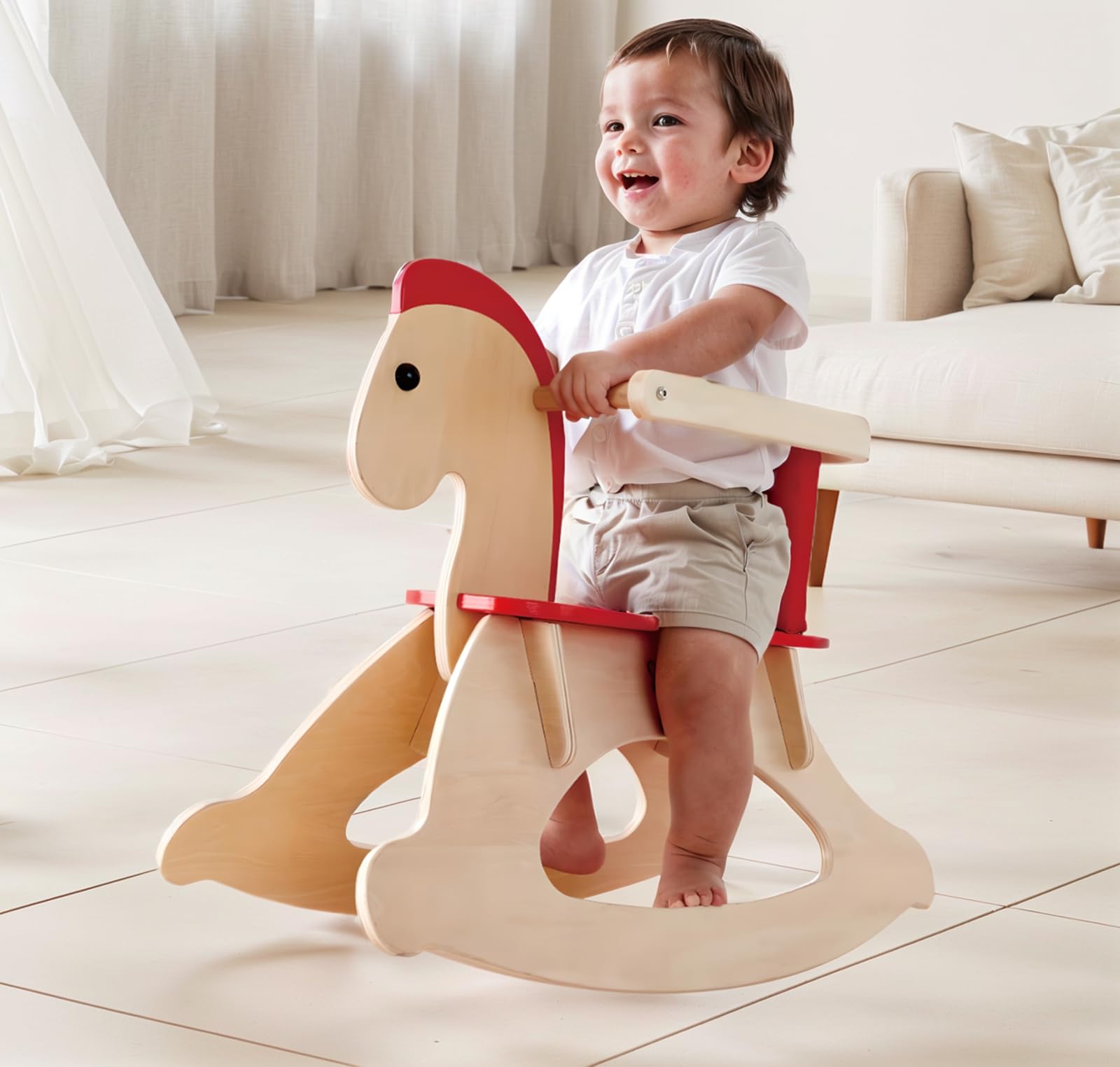 Hape Rock & Ride Wooden Rocking Horse for Toddlers