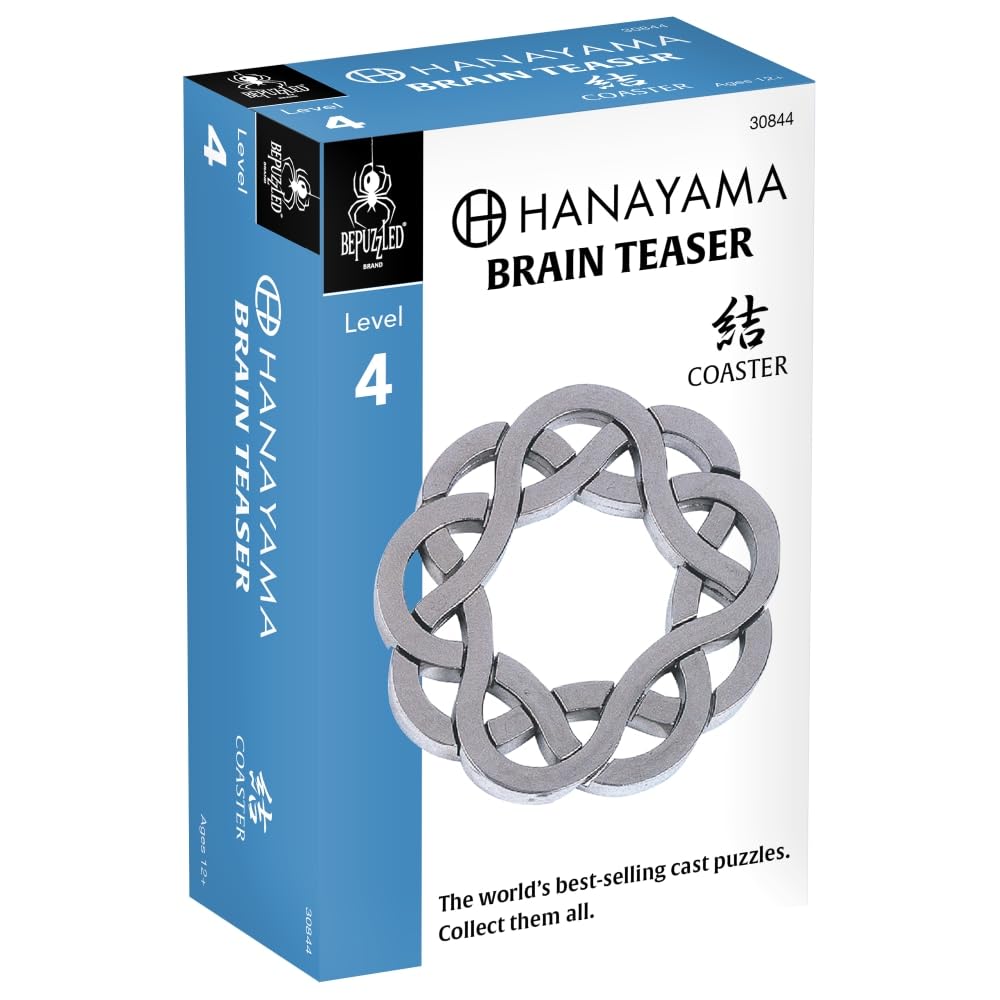 Bepuzzled Hanayama Level 4 Cast Metal Brainteaser Puzzle