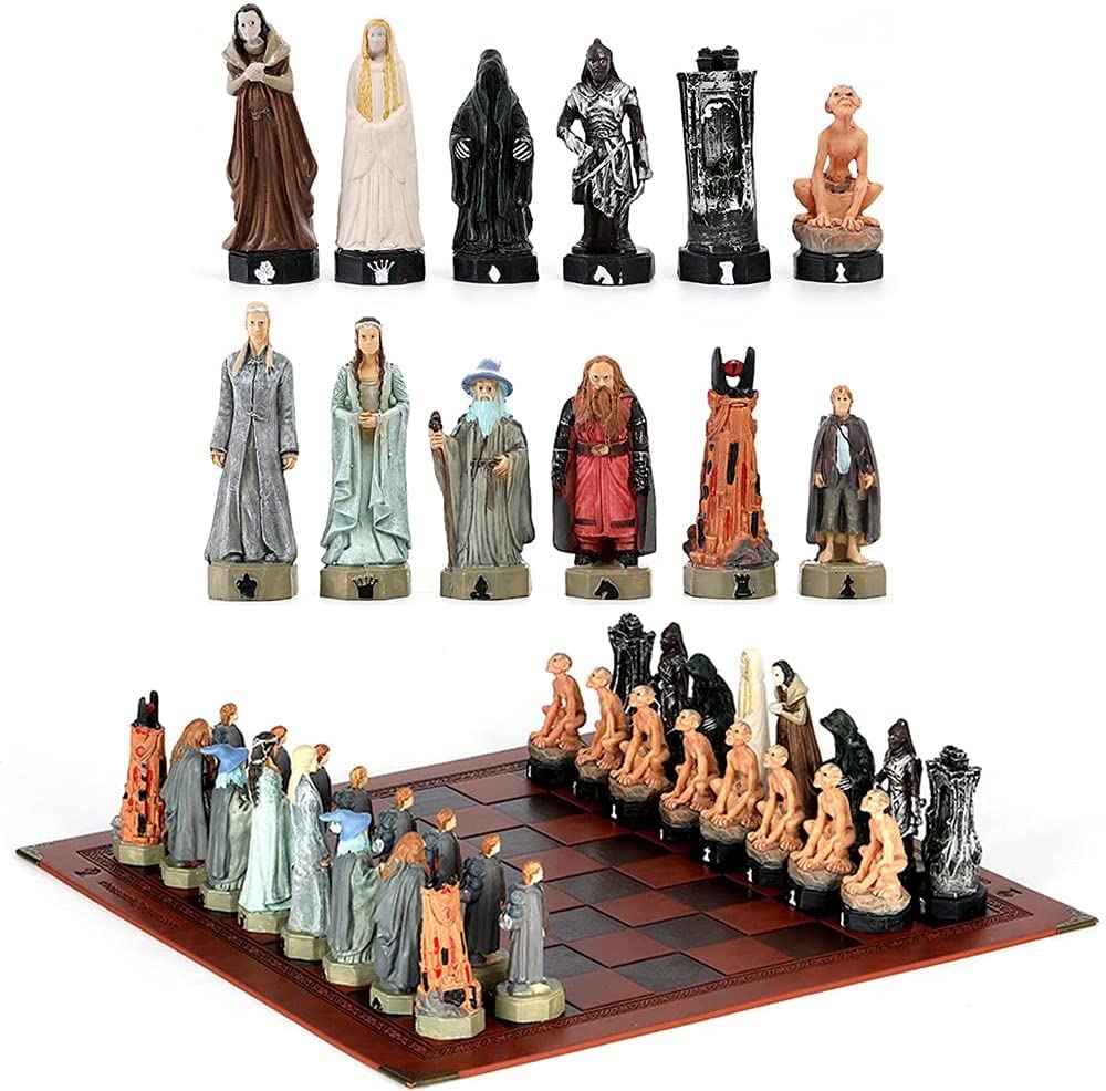 OLOTU Premium History-Themed Chess Set with Embossed Board