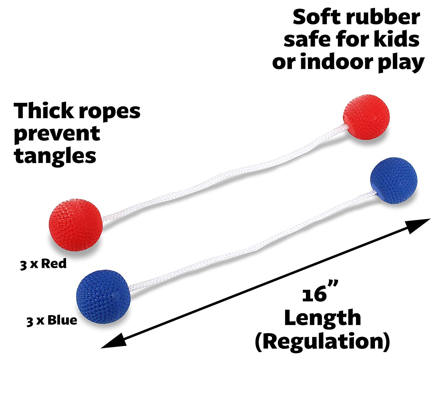 GoSports Ladder Toss Game Set with 6 Soft Bolo Balls