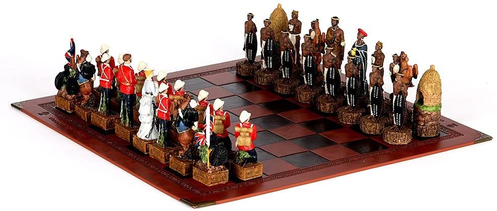 OLOTU Premium History-Themed Chess Set with Embossed Board