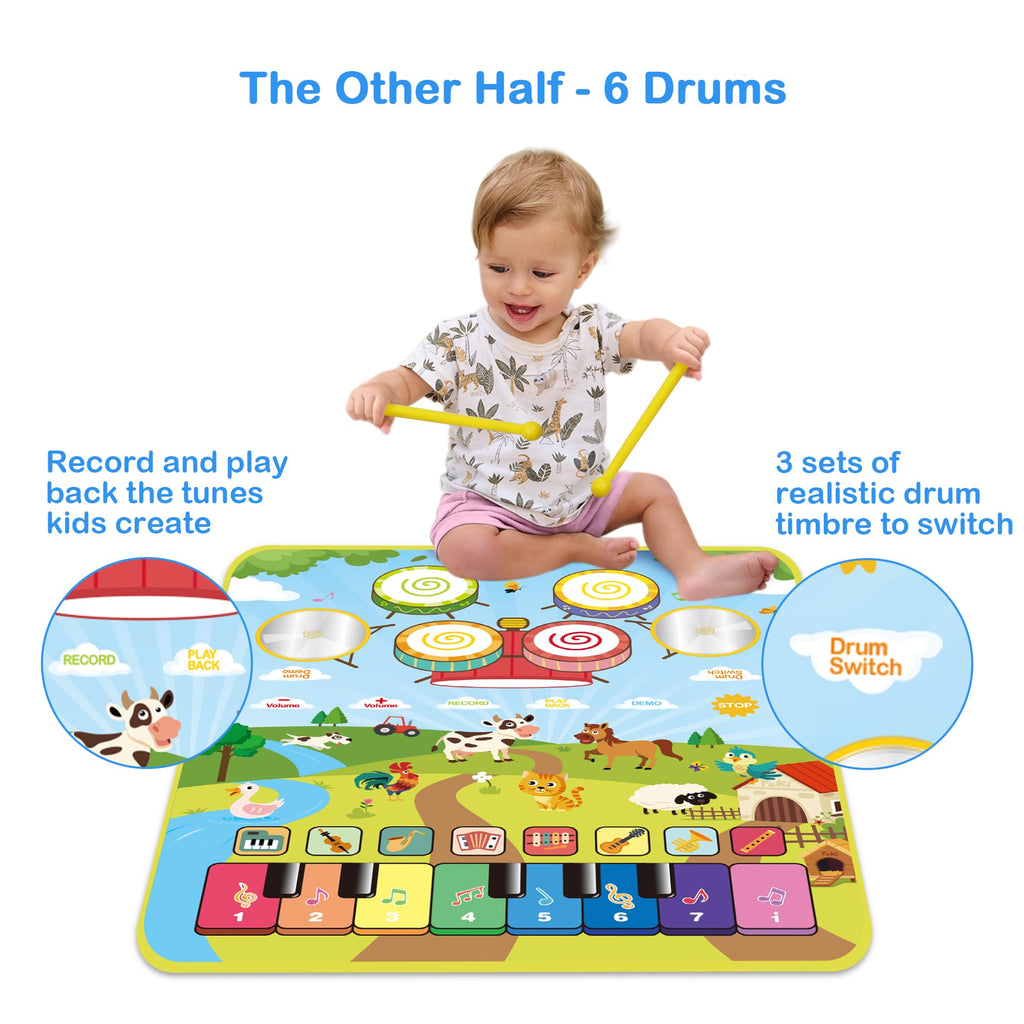 FOKI Interactive Floor Piano Musical Mat for Toddlers