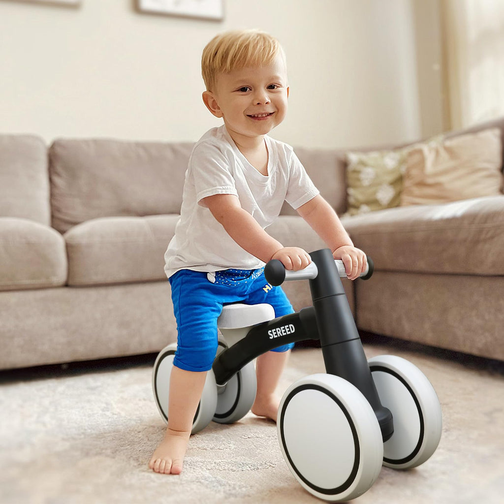 SEREED 4-Wheel Baby Balance Bike for Ages 12–24 Months