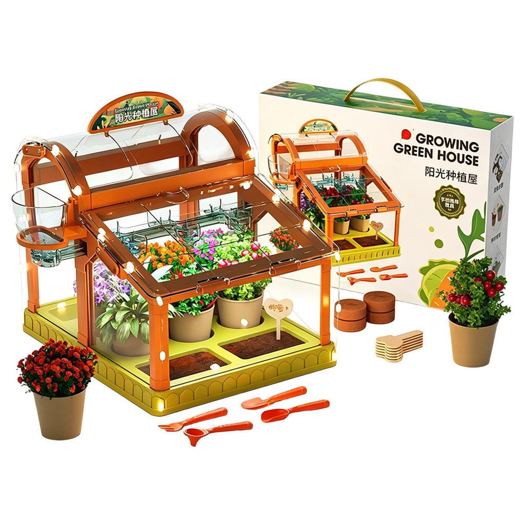 Kids’ Greenhouse Growing Kit with LED Grow Lights