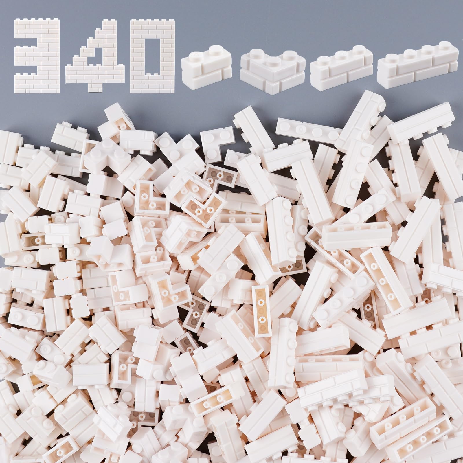 WSRYLTCH 340-Piece Masonry Wall Building Blocks Set