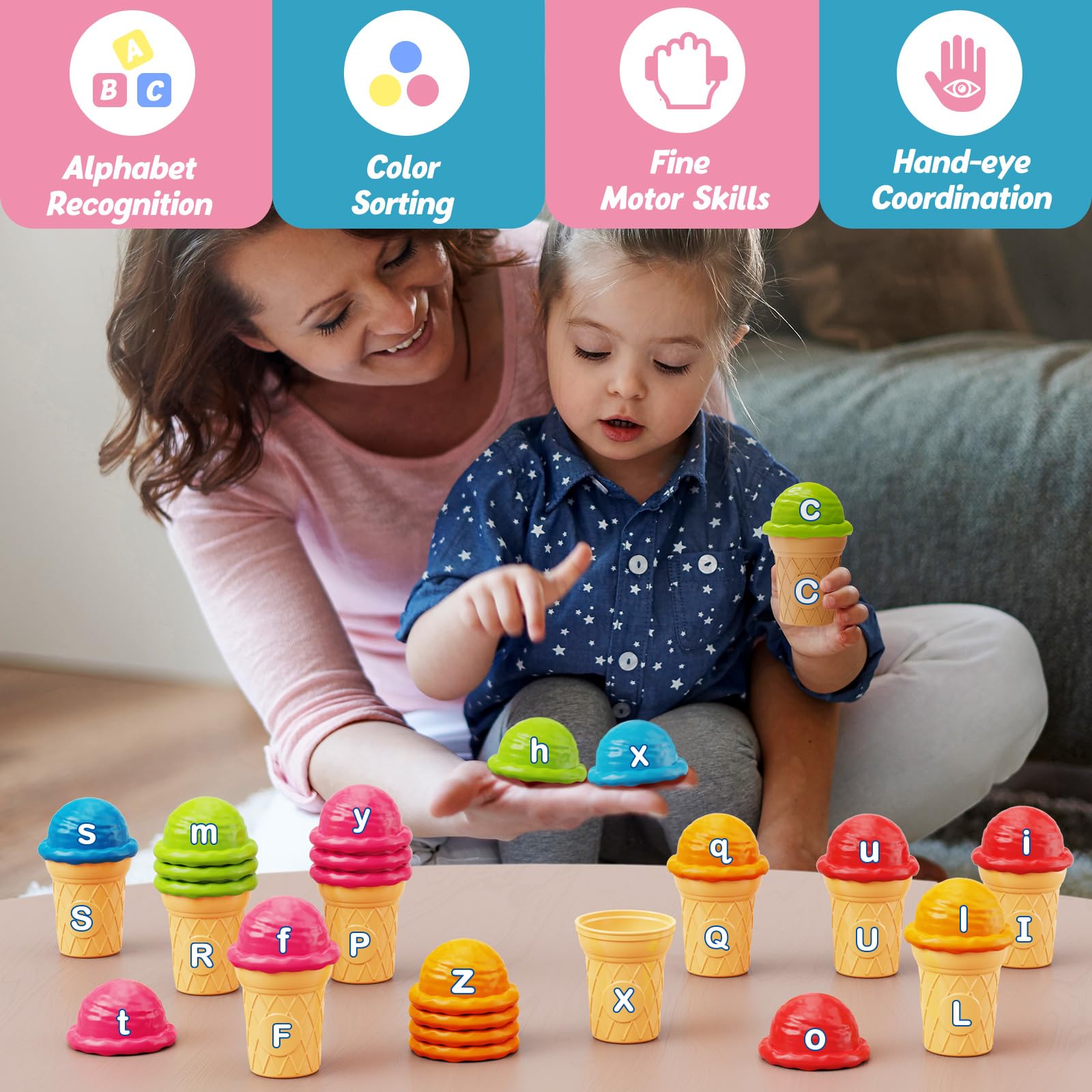 Aizweb Ice Cream Pretend Play Toy Set for Kids