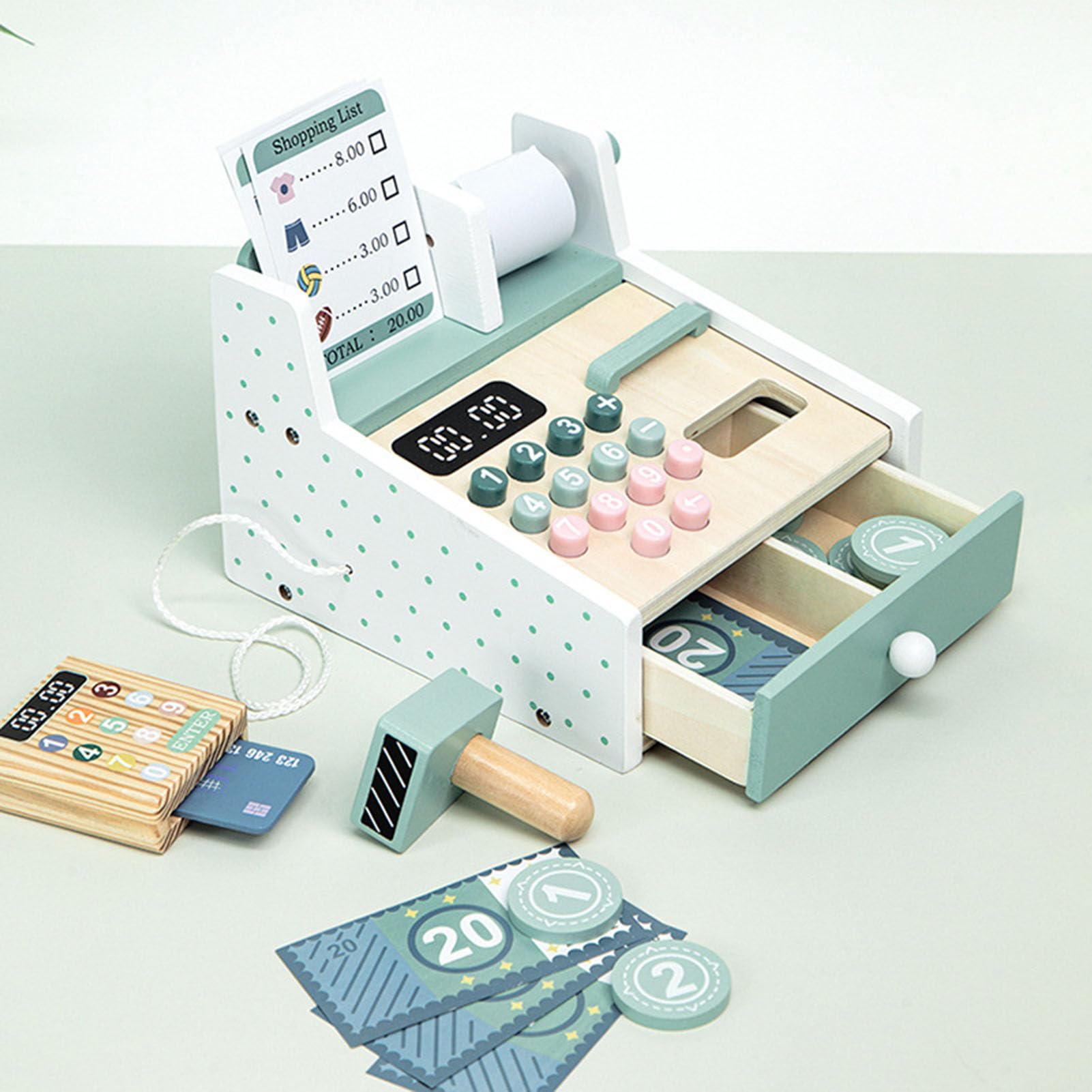 ZQsmgs Pretend Cash Register & Money Learning Toy