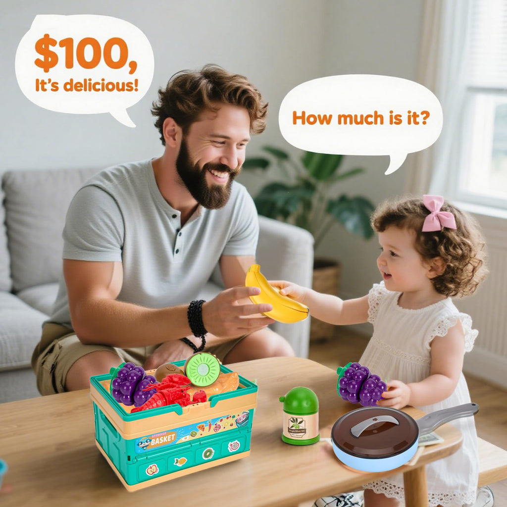 Kids’ Pretend Cooking Playset with Food & Cookware