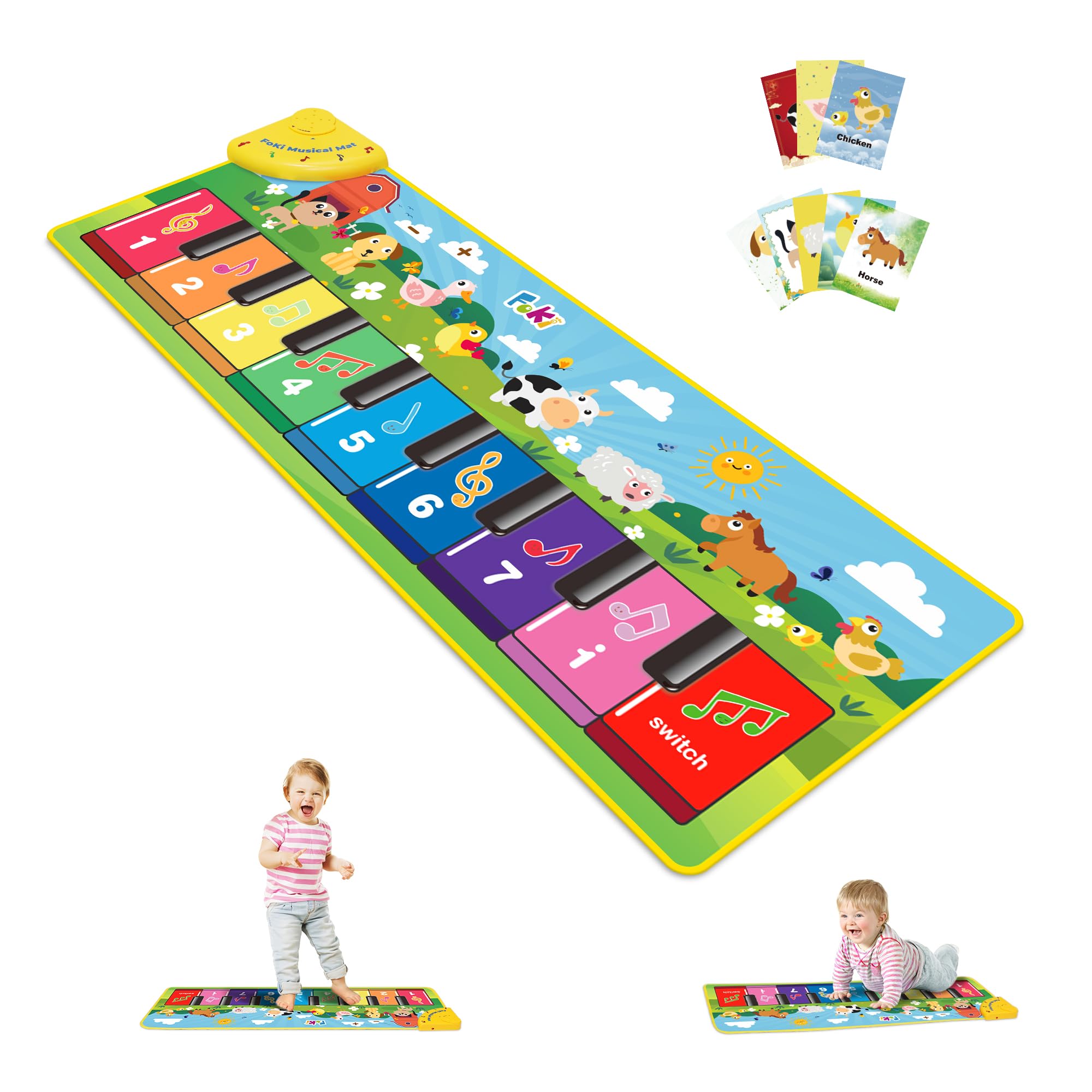 FOKI Interactive Floor Piano Musical Mat for Toddlers