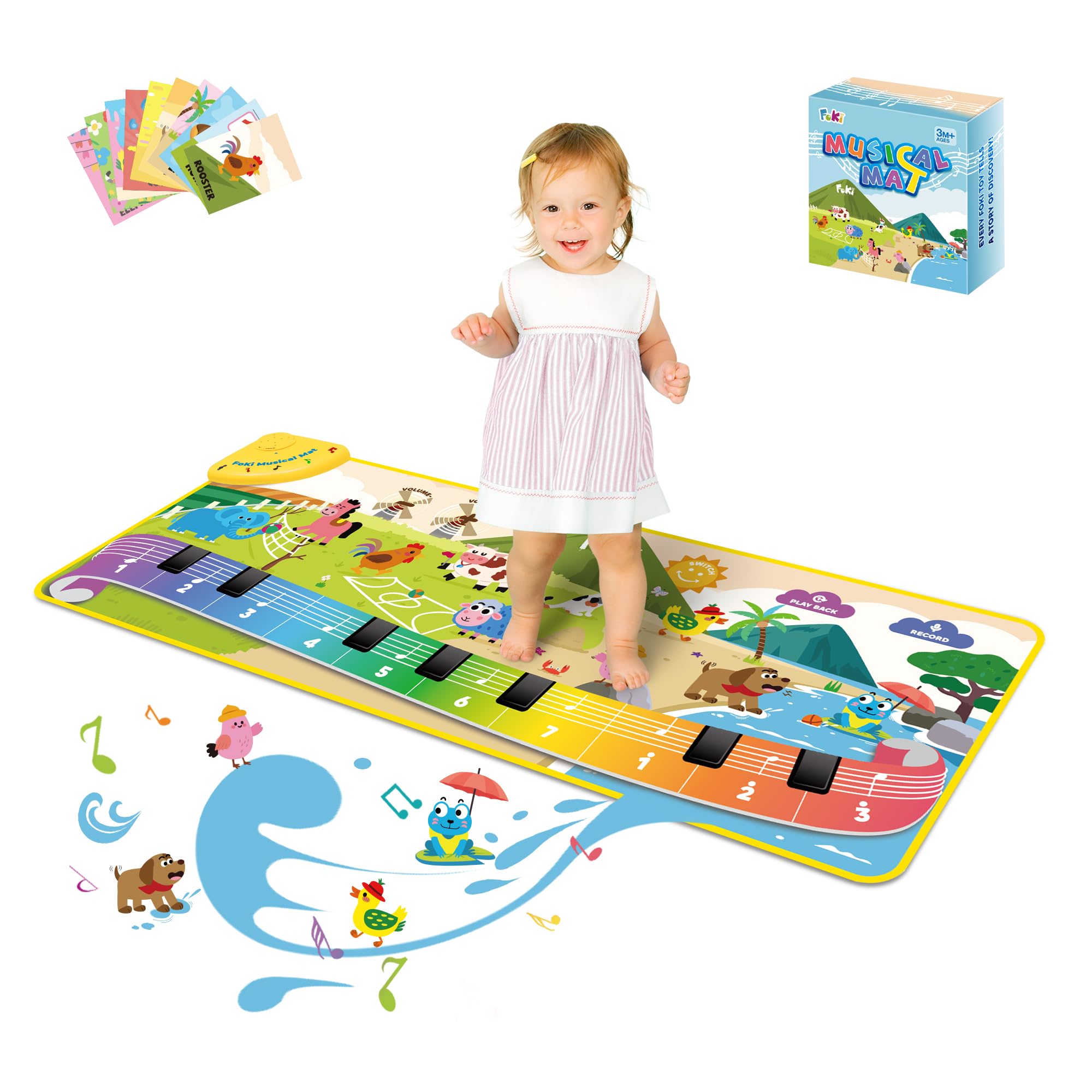 FOKI Interactive Floor Piano Musical Mat for Toddlers