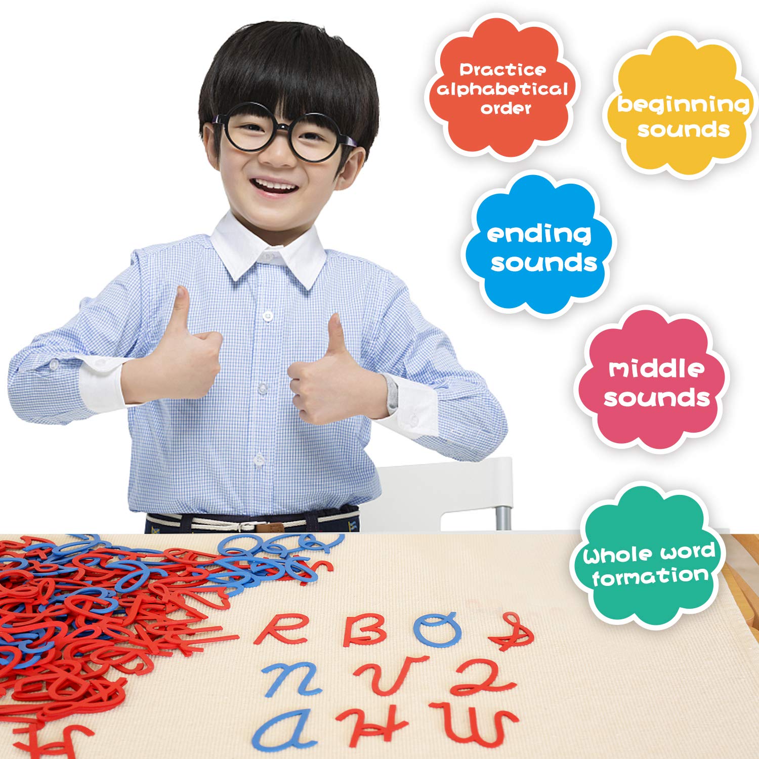 Montessori Movable Capital & Cursive Alphabet Letter Set