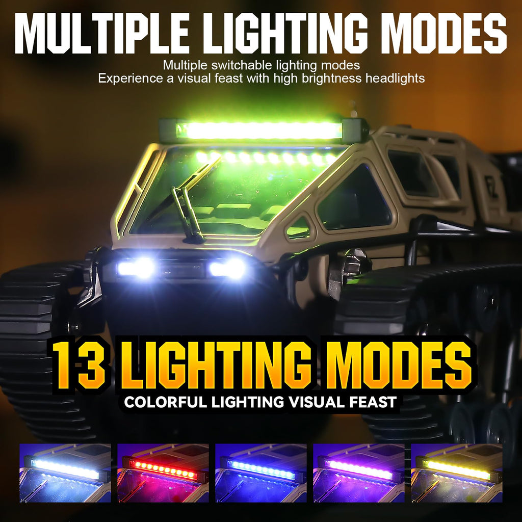 Toylefun 1:16 RC Military Tank with LED Lights