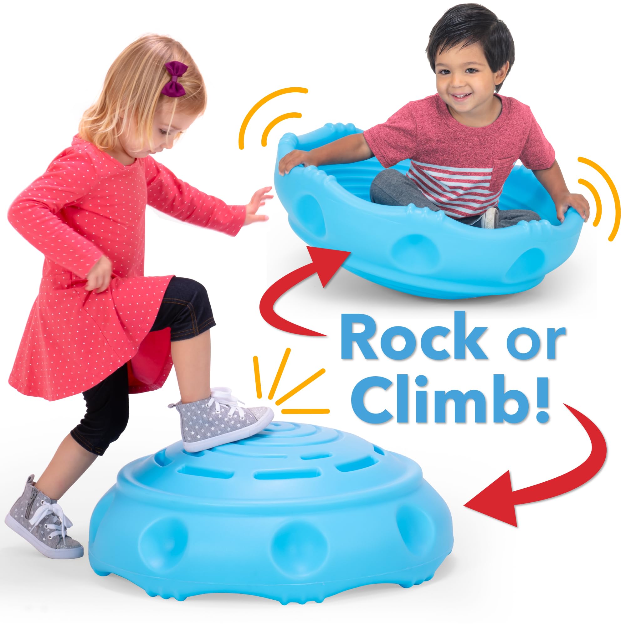 Simplay3 Two-Sided Wobble Disk & Climbing Dome for Kids