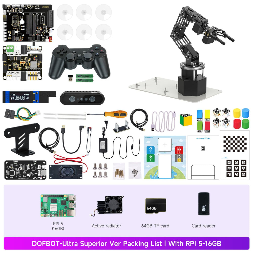 Yahboom 6DOF AI Vision Robotic Arm for Raspberry Pi 5