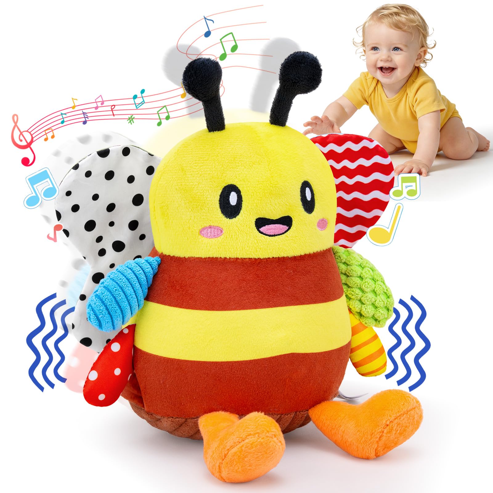 Musical Crawling Crab Plush Toy for Babies 12–18 Months