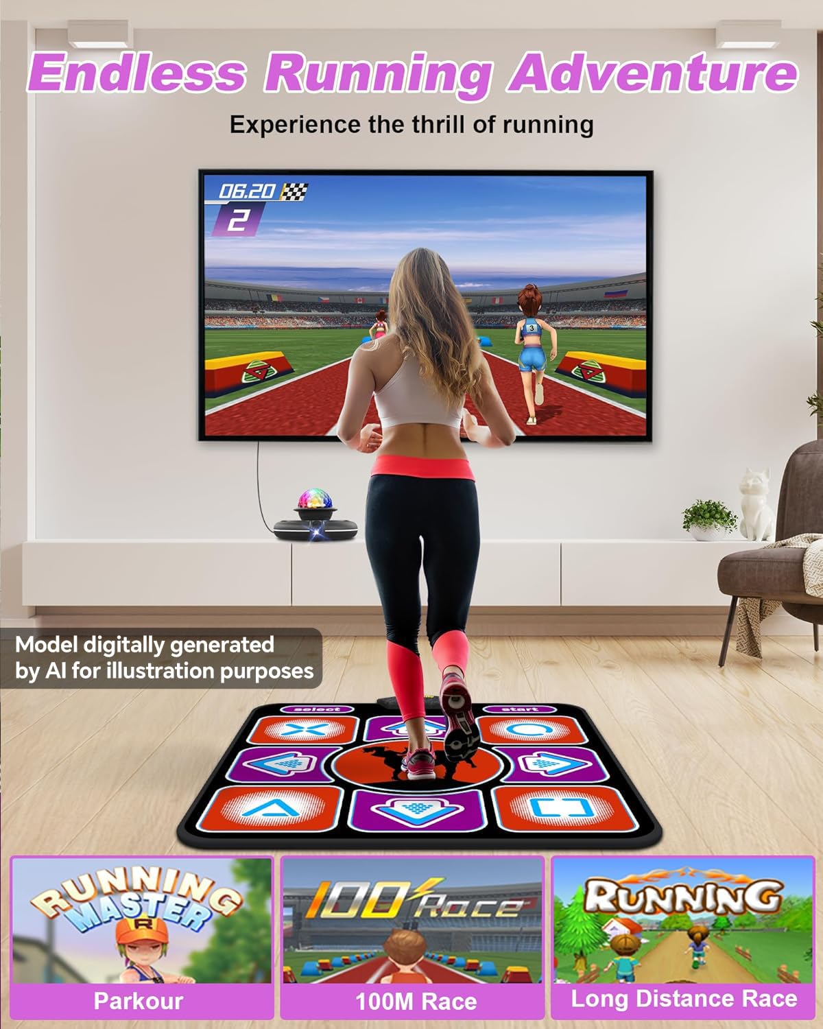 Acelufly Electronic TV Dance Mat with HD Camera