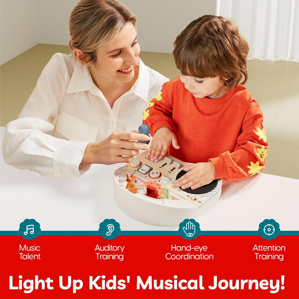 TOP BRIGHT Montessori Busy Board for Toddlers
