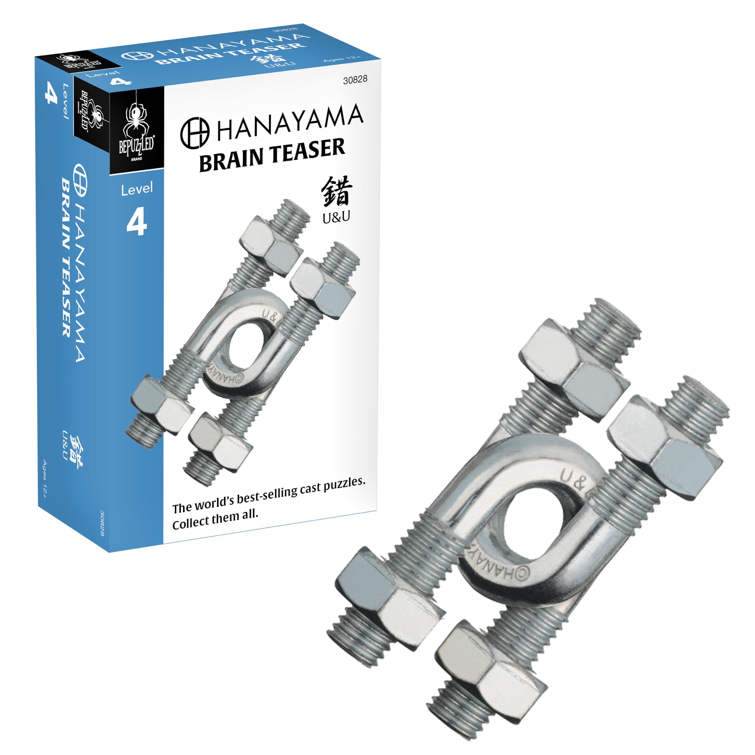 Bepuzzled Hanayama Level 4 Cast Metal Brainteaser Puzzle