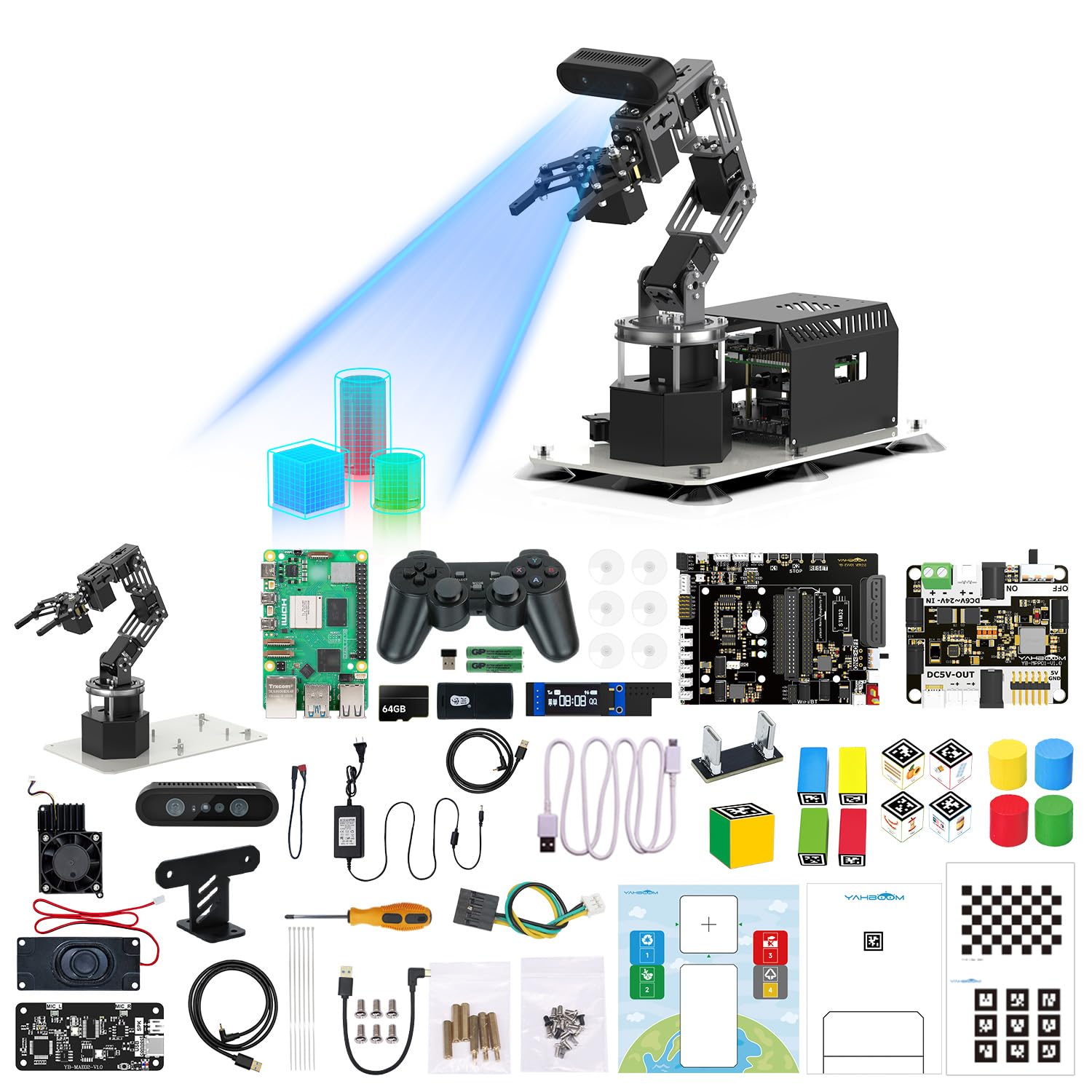 Yahboom 6DOF AI Vision Robotic Arm for Raspberry Pi 5