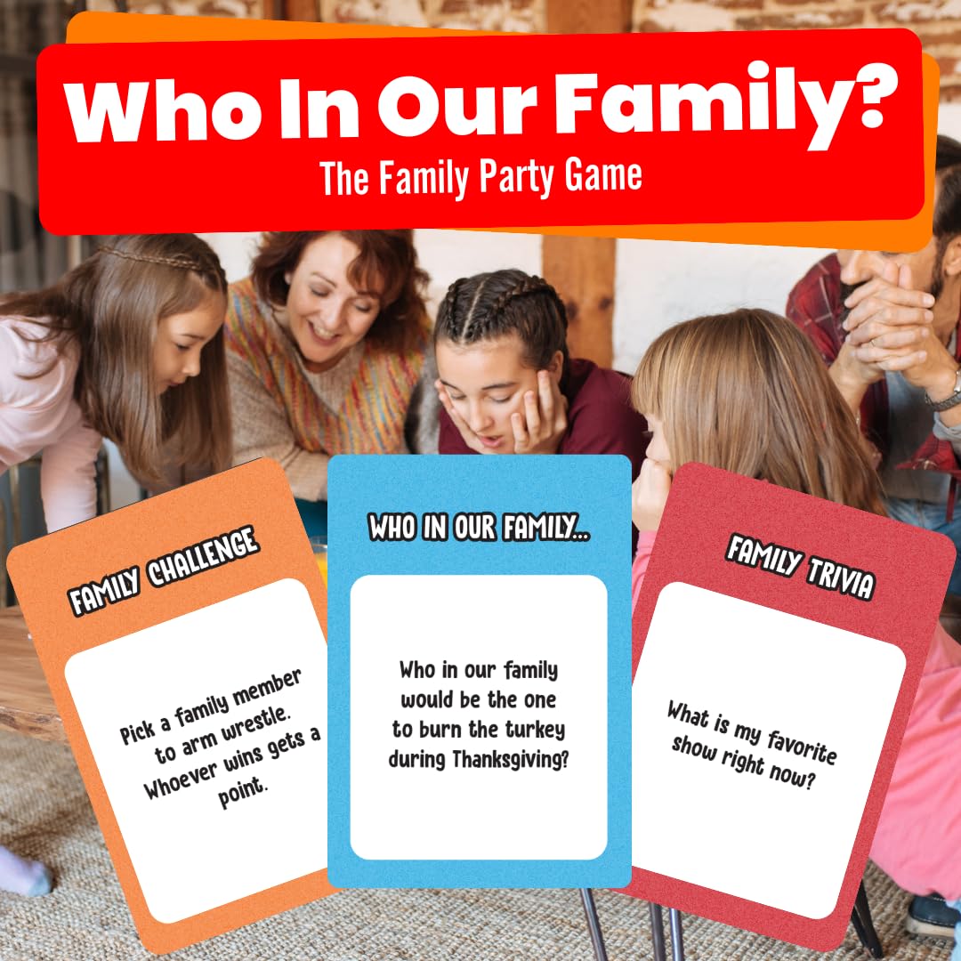 Viral Studios Who in Our Family? Party Card Game