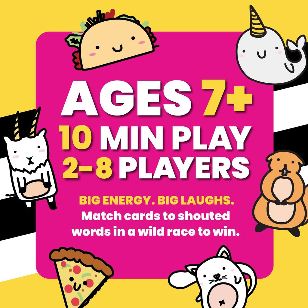 Taco Cat Goat Cheese Pizza Fast-Paced Family Card Game
