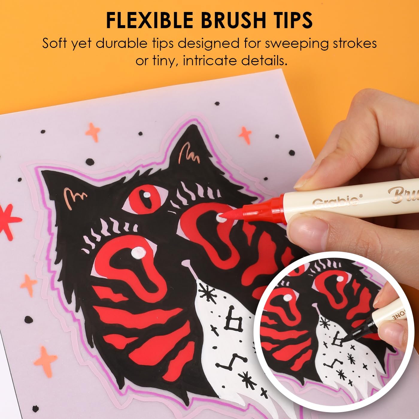 Grabie Trace & Color Drawing Kit with Dual-Tip Markers
