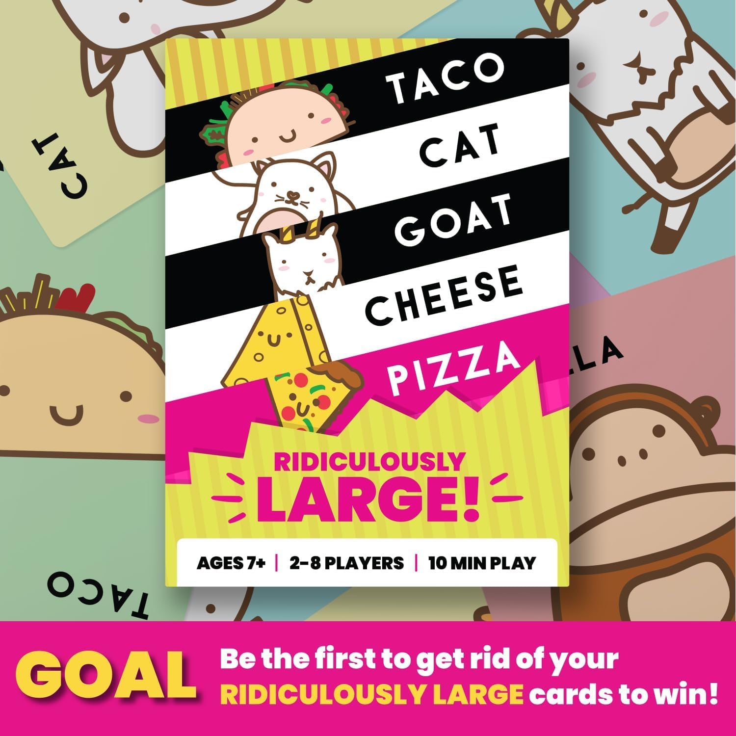 Taco Cat Goat Cheese Pizza Fast-Paced Family Card Game