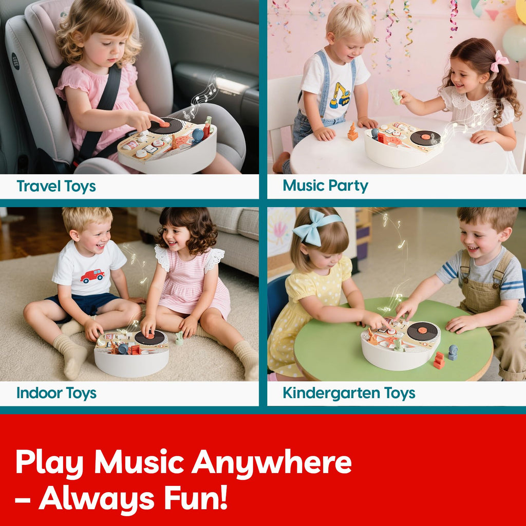 TOP BRIGHT Montessori Busy Board for Toddlers