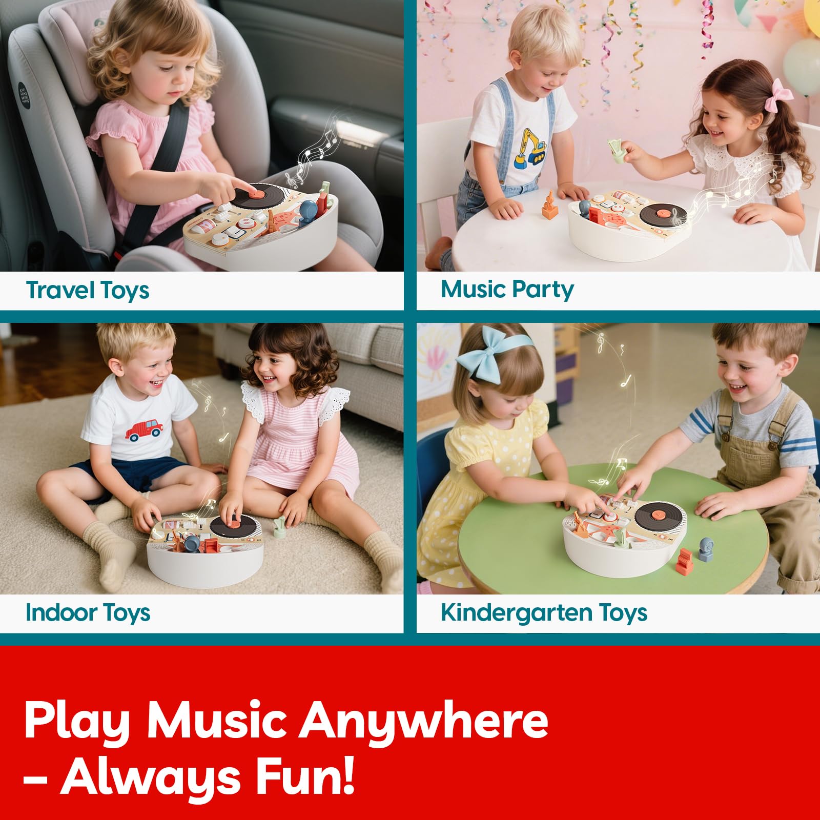 TOP BRIGHT Montessori Busy Board for Toddlers