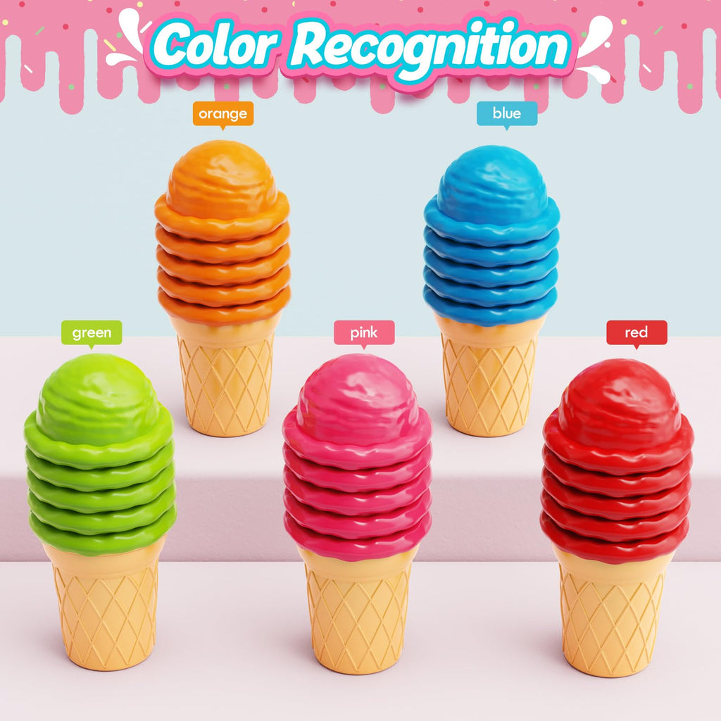 Aizweb Ice Cream Pretend Play Toy Set for Kids